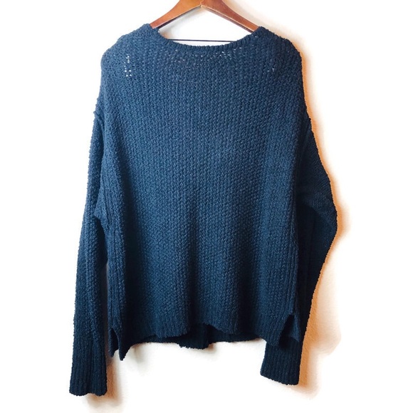 Free People || Black Knit Sweater - Picture 3 of 7